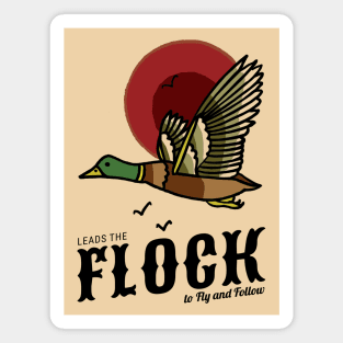 Vintage Flying Duck Tattoo Magnet